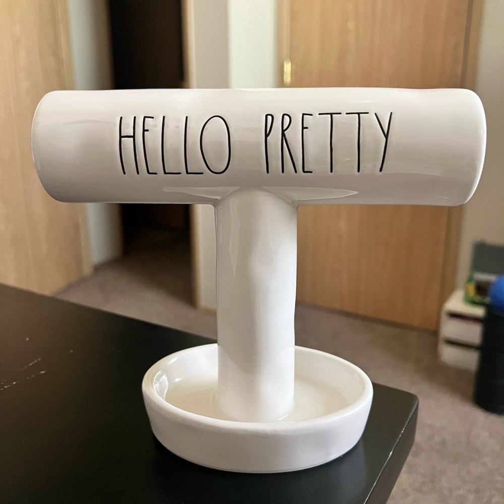 Rae Dunn White Ceramic Jewelry Stand